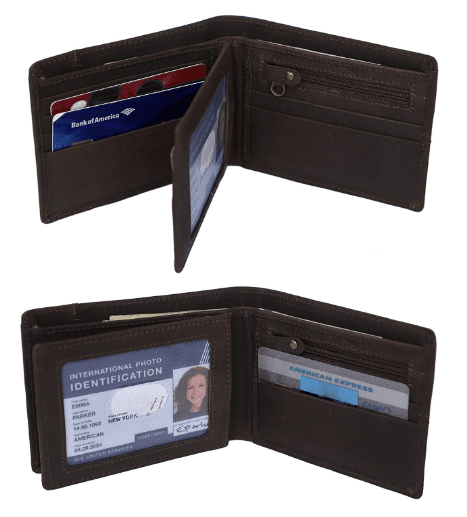 Men's Wallet with Zipper Inside 