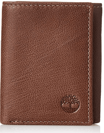 genuine leather trifold wallet