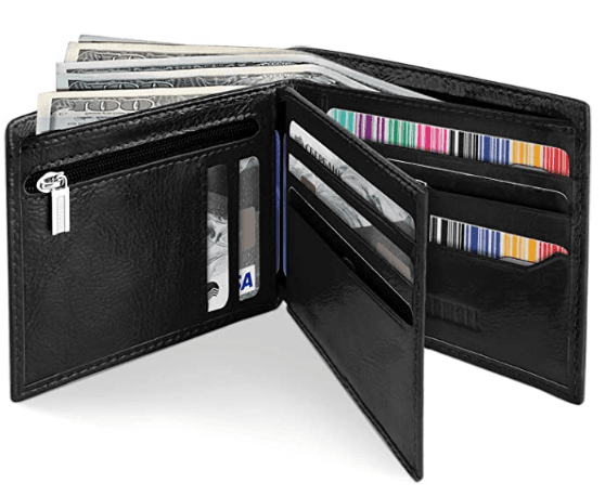 Men's Wallet with Zipper Inside 