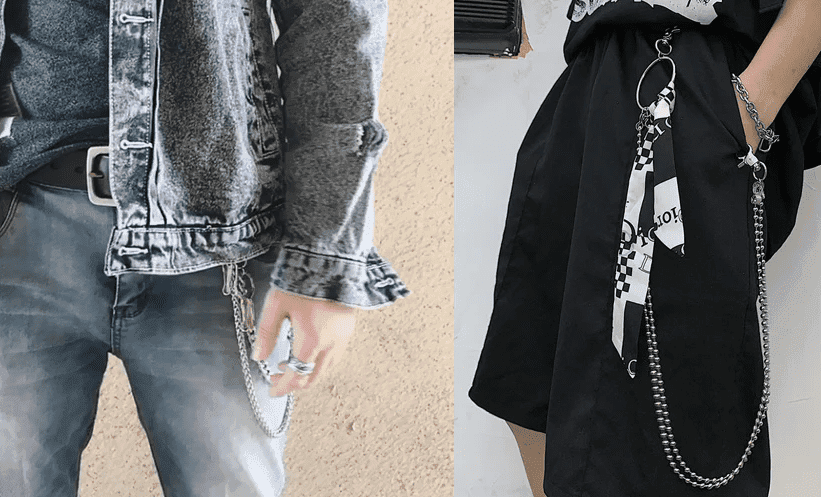 how to wear a wallet chain