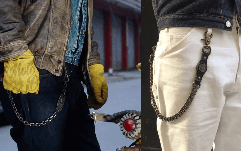 how to wear a wallet chain